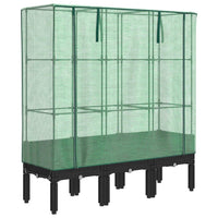 Thumbnail for Hochbeet mit Gewächshaus-Aufsatz Rattan-Optik 120x40x140 cm