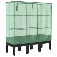 Thumbnail for Hochbeet mit Gewächshaus-Aufsatz Rattan-Optik 120x40x140 cm