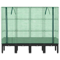 Thumbnail for Hochbeet mit Gewächshaus-Aufsatz Rattan-Optik 160x40x140 cm