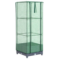 Thumbnail for Hochbeet mit Gewächshaus-Aufsatz Rattan-Optik 40x40x123 cm