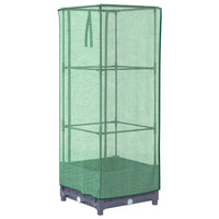Thumbnail for Hochbeet mit Gewächshaus-Aufsatz Rattan-Optik 40x40x123 cm