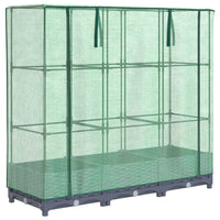 Thumbnail for Hochbeet mit Gewächshaus-Aufsatz Rattan-Optik 120x40x123 cm