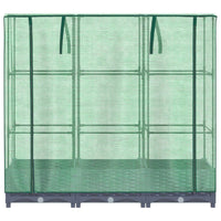 Thumbnail for Hochbeet mit Gewächshaus-Aufsatz Rattan-Optik 120x40x123 cm