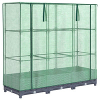 Thumbnail for Hochbeet mit Gewächshaus-Aufsatz Rattan-Optik 120x40x123 cm