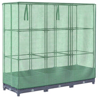 Thumbnail for Hochbeet mit Gewächshaus-Aufsatz Rattan-Optik 120x40x123 cm