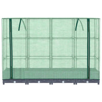 Thumbnail for Hochbeet mit Gewächshaus-Aufsatz Rattan-Optik 160x40x123 cm
