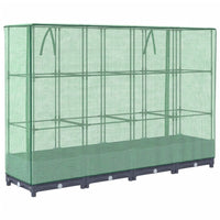 Thumbnail for Hochbeet mit Gewächshaus-Aufsatz Rattan-Optik 160x40x123 cm