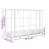 Thumbnail for Hochbeet mit Gewächshaus-Aufsatz Rattan-Optik 160x40x123 cm