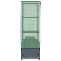 Thumbnail for Hochbeet mit Gewächshaus-Aufsatz Rattan-Optik 80x40x138 cm