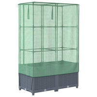 Thumbnail for Hochbeet mit Gewächshaus-Aufsatz Rattan-Optik 80x40x138 cm