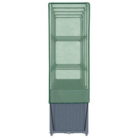 Thumbnail for Hochbeet mit Gewächshaus-Aufsatz Rattan-Optik 160x40x153 cm