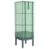 Thumbnail for Hochbeet mit Gewächshaus-Aufsatz Rattan-Optik 40x40x140 cm