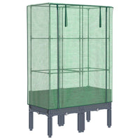 Thumbnail for Hochbeet mit Gewächshaus-Aufsatz Rattan-Optik 80x40x140 cm