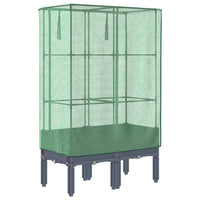 Thumbnail for Hochbeet mit Gewächshaus-Aufsatz Rattan-Optik 80x40x140 cm