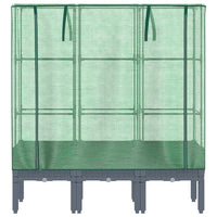 Thumbnail for Hochbeet mit Gewächshaus-Aufsatz Rattan-Optik 120x40x140 cm