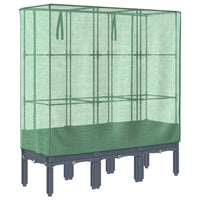 Thumbnail for Hochbeet mit Gewächshaus-Aufsatz Rattan-Optik 120x40x140 cm