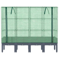 Thumbnail for Hochbeet mit Gewächshaus-Aufsatz Rattan-Optik 160x40x140 cm
