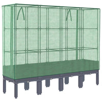 Thumbnail for Hochbeet mit Gewächshaus-Aufsatz Rattan-Optik 160x40x140 cm