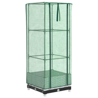 Thumbnail for Hochbeet mit Gewächshaus-Aufsatz Rattan-Optik 40x40x123 cm