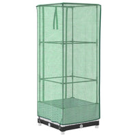 Thumbnail for Hochbeet mit Gewächshaus-Aufsatz Rattan-Optik 40x40x123 cm