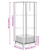 Thumbnail for Hochbeet mit Gewächshaus-Aufsatz Rattan-Optik 40x40x123 cm