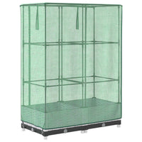 Thumbnail for Hochbeet mit Gewächshaus-Aufsatz Rattan-Optik 80x40x123 cm