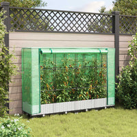 Thumbnail for Hochbeet mit Gewächshaus-Aufsatz Rattan-Optik 160x40x123 cm