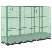Thumbnail for Hochbeet mit Gewächshaus-Aufsatz Rattan-Optik 160x40x123 cm