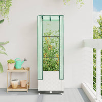 Thumbnail for Hochbeet mit Gewächshaus-Aufsatz Rattan-Optik 40x40x139 cm