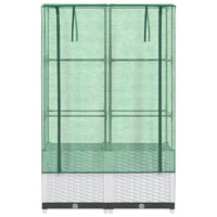 Thumbnail for Hochbeet mit Gewächshaus-Aufsatz Rattan-Optik 80x40x138 cm