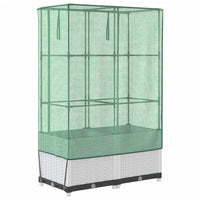 Thumbnail for Hochbeet mit Gewächshaus-Aufsatz Rattan-Optik 80x40x138 cm