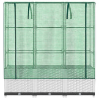 Thumbnail for Hochbeet mit Gewächshaus-Aufsatz Rattan-Optik 120x40x138 cm