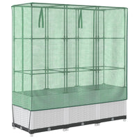 Thumbnail for Hochbeet mit Gewächshaus-Aufsatz Rattan-Optik 120x40x138 cm