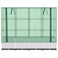 Thumbnail for Hochbeet mit Gewächshaus-Aufsatz Rattan-Optik 160x40x138 cm