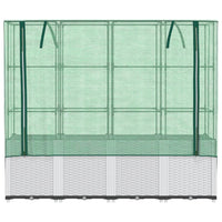 Thumbnail for Hochbeet mit Gewächshaus-Aufsatz Rattan-Optik 160x40x153 cm