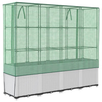 Thumbnail for Hochbeet mit Gewächshaus-Aufsatz Rattan-Optik 160x40x153 cm