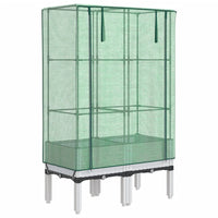 Thumbnail for Hochbeet mit Gewächshaus-Aufsatz Rattan-Optik 80x40x140 cm