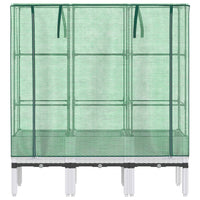 Thumbnail for Hochbeet mit Gewächshaus-Aufsatz Rattan-Optik 120x40x140 cm