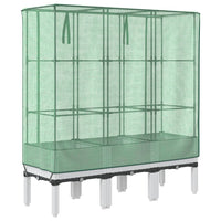 Thumbnail for Hochbeet mit Gewächshaus-Aufsatz Rattan-Optik 120x40x140 cm