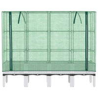 Thumbnail for Hochbeet mit Gewächshaus-Aufsatz Rattan-Optik 160x40x140 cm