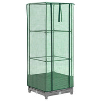 Thumbnail for Hochbeet mit Gewächshaus-Aufsatz Rattan-Optik 40x40x123 cm