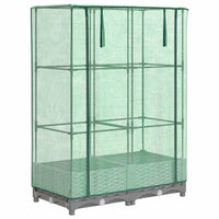 Thumbnail for Hochbeet mit Gewächshaus-Aufsatz Rattan-Optik 80x40x123 cm