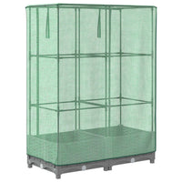 Thumbnail for Hochbeet mit Gewächshaus-Aufsatz Rattan-Optik 80x40x123 cm