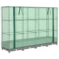 Thumbnail for Hochbeet mit Gewächshaus-Aufsatz Rattan-Optik 160x40x123 cm