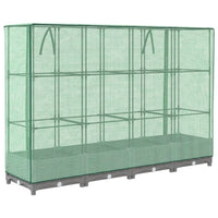 Thumbnail for Hochbeet mit Gewächshaus-Aufsatz Rattan-Optik 160x40x123 cm
