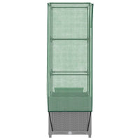 Thumbnail for Hochbeet mit Gewächshaus-Aufsatz Rattan-Optik 40x40x139 cm