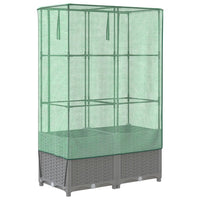 Thumbnail for Hochbeet mit Gewächshaus-Aufsatz Rattan-Optik 80x40x138 cm