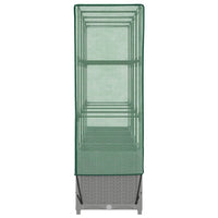 Thumbnail for Hochbeet mit Gewächshaus-Aufsatz Rattan-Optik 160x40x138 cm
