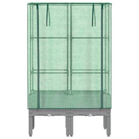Thumbnail for Hochbeet mit Gewächshaus-Aufsatz Rattan-Optik 80x40x140 cm