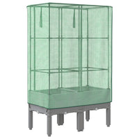 Thumbnail for Hochbeet mit Gewächshaus-Aufsatz Rattan-Optik 80x40x140 cm